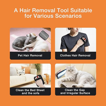 TroisAmis Pet Hair Removal Glove for Dogs & Cats, Electrostatic Gloves Pet Hair Removal Tool Mitt，Dog&Cat Hair Remover for Furniture Couch, Carpet, Clothing and Bedding，Reusable Pet Hair Remover Tool