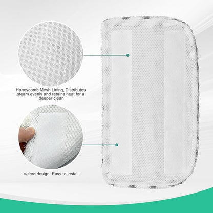 8 Pack Microfiber Steam Mop Replacement Pads for Shark Steam Mop S1000, S1000A, S1000C, S1000WM, S1001C Dirt Grip Steam Mop Pads, Washable & Reusable Microfiber Mop Pads for All Floor Clean