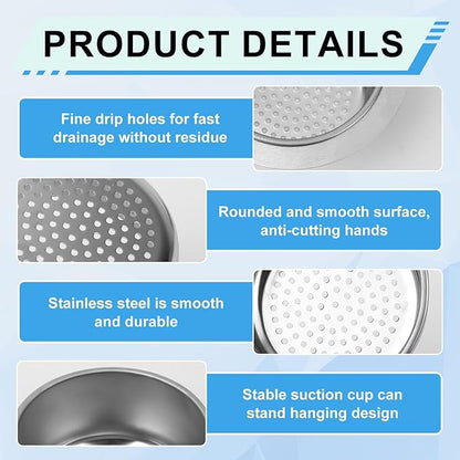 2pcs Swan-Shaped Drain Basket, Stainless Steel Sink Strainer Catcher Multi-Functional Quick Drain Kitchen Filter for Fruits Vegetables, Faucet Hanging (Small)