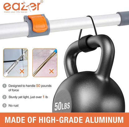 Eazer 53‘’ Grout Brush with Long Handle, 180°Rotation Tile Grout Cleaning Tool, V-Shape Shower Scrubber Cleaner, Stiff Bristle for Cleaning Bathroom Wall, Baseboards, Tile Floors - 2 Head