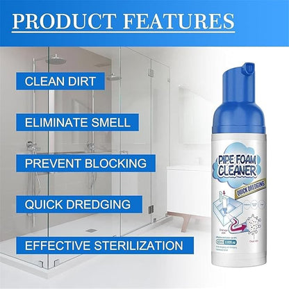Foam Drain Cleaner, 2.02 Fl Oz Drain Cleaner, Sink DrainCleaner, Japanese Drains FoamCleaner, Bubble Cleaners Foam Spray, FoamDrainCleaners for Bathroom Sink (1pcs)