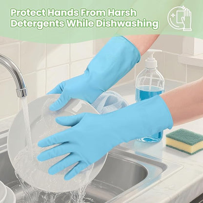 Cleaning Gloves for Dishwashing, 4/5 Pairs Reusable Kitchen Gloves for Wash, Household Cleaning Glove for Dishes Pet