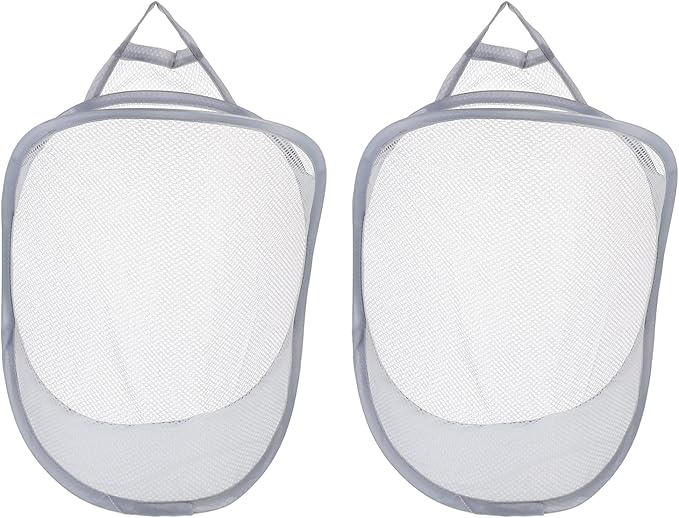 SOLUSTRE 2pcs Folding Storage Basket Wall-mounted Laundry Organizer Space-saving Design for Clothes Toys and Versatile Storage for Home Use