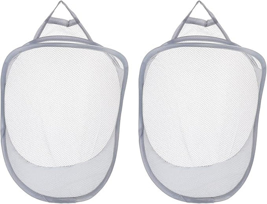 SOLUSTRE 2pcs Folding Storage Basket Wall-mounted Laundry Organizer Space-saving Design for Clothes Toys and Versatile Storage for Home Use