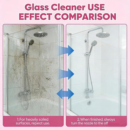 Heavy Duty Bathroom Scrubbing Solution, Bathroom Descaler Foam Cleaner, Powerful Pink Bathroo𝐦 Cleaner Spray, All-Purpose Bathrooms Descaler Foam Spray, For Floor,Showers,Glass Surfaces (1pcs)