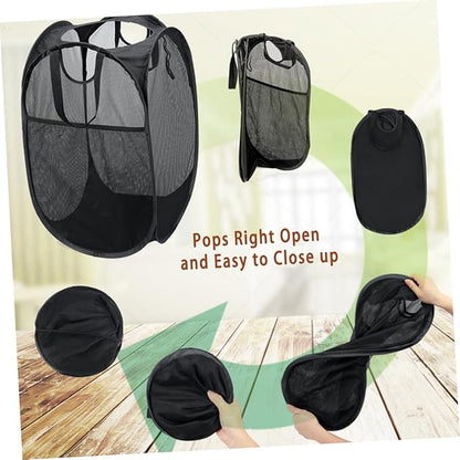 Folding Laundry Storage Container for Dirty Clothes Design Capacity Black Versatile Basket for Toys Blankets