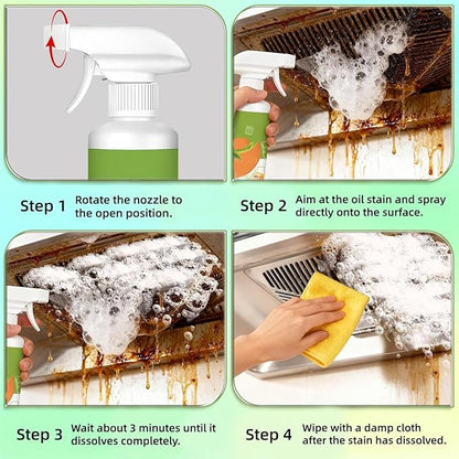 Electrolyzed Ion Kitchen Cleaner Spray,Multi-purpose Household and Kitchen Cleaning Spray Kitchen Appliance Cleaner,for Hold,Oven,Stove,Range Hood (1PCS)