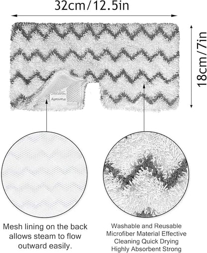 Steam Mop Replacement Pads for Shark S3501 S3972BRN S3601 S3901 S3550 S3801 SE450 Microfiber Washable Double-Sided Pads for Hardwood Tile Floor,Compatible with Shark Steam Pocket Mop,6-Pack