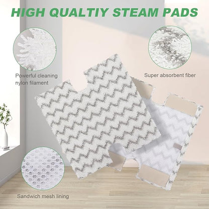 Sgizoku Square Steam Mop Replacement Pads for Shark Genius Steam Mop S5003D & Lift-Away Pro Steam Mop S3973 S3973D S3973WM S5001 S5002Q S5003A S5004 S5004W S6001W S6001WM S6002C S6003D S6003W - 2Pack