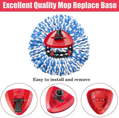 Spin Mop Replacement Base Head Compatible RinseClean 2-Tank System Mop Rotating Triangle Mop Head Cover Replacement Rotating Mop Base Plastic Base Part