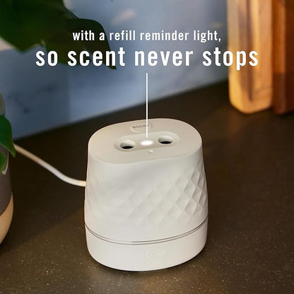 Febreze Plug Scent Booster in White, Continuous Scent Device Oil Diffuser, Compatible with Febreze Air Freshener Plug in Refills - Refills not Included
