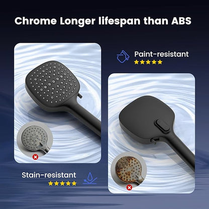 Filtered Shower Head with Handheld, High Pressure 7 Spray Showerhead with Filters, Detachable Shower Heads, Water Softener Filters for Hard Water - Remove Chlorine