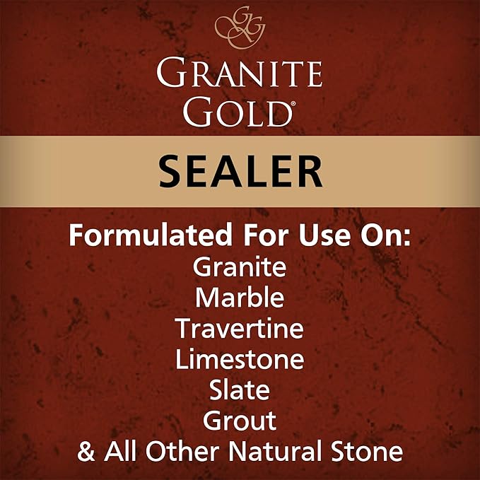 Granite Gold Water-Based Sealer Spray Protection for Granite, Marble, Travertine, Natural Stone Countertops, 24 Fluid Ounces, 1-Pack