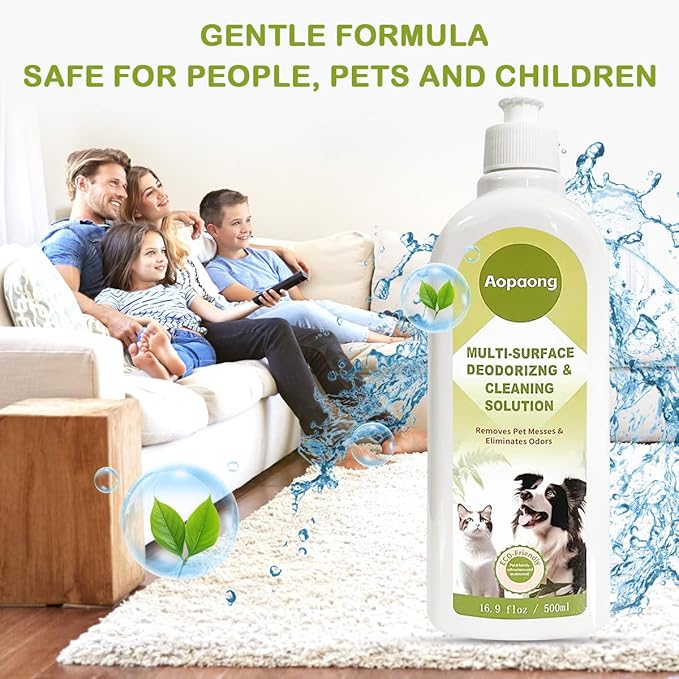 Multi-Surface Floor Cleaning Solution Household Floor Cleaner Care for All Robot Vacuums with Mopping and Cordless Wet/Dry Vacuums (16.9Fl Oz/500ML)