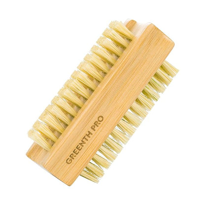 Bamboo Nail Brush，2PCS Two-side Firm Nature Wooden Sisal Scrub Brush for Toes and Nails,Cleaning Nail Brush