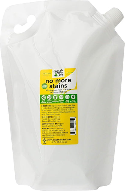 No More Stains, Natural Stain Fighter, Non-toxic 32 ounce refill pouch