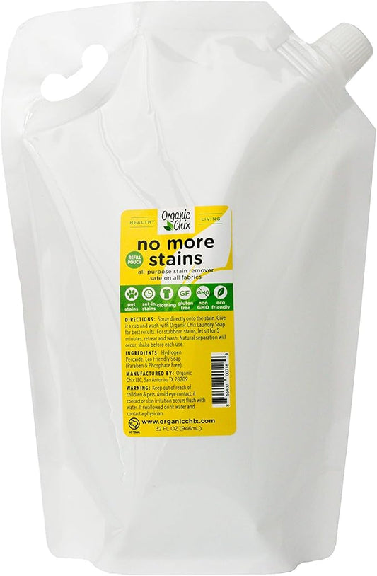 No More Stains, Natural Stain Fighter, Non-toxic 32 ounce refill pouch