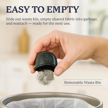 Farberware Lint Remover Fabric Shaver – Battery Operated Lint Shaver with Triple Blades for Clothes, Sweater Shaver to Remove Fuzz, Lint Balls, Pilling for Clothing, Couch, Furniture (Charcoal, Small)