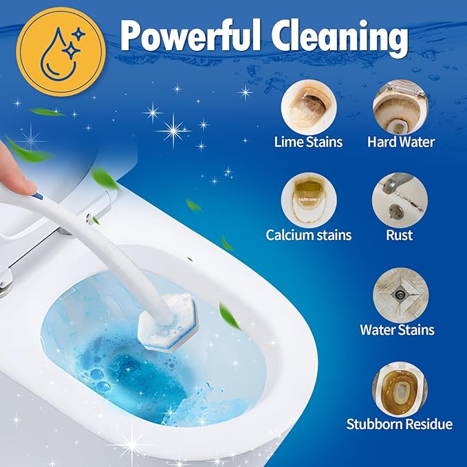 40 Count Toilet Bowl Wand Refills, Disposable Toilet Cleaner Refills, Disposable Wand Heads Compatible with Clorox and the Most Toilet Brushes