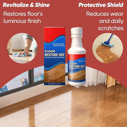 RAINPOT Floor Restore Cleaner, High Solid Content Floor Polish for Shine Renewal & Protective Layer, Helps Conceal Small Scratches, Quick-Drying Protective Finish (3 PACk)