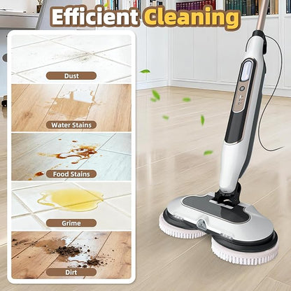 2 Pack Upgraded Steam Mop Replacement Brush Heads Compatible with Shark Steam and Scrub Mop S8201 S8001 S8002 S7201 S7001 Series, Short Bristle Cleaning and Polishing Brush for Deep Clean Hard Floors