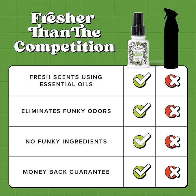 Car-Pourri Car Odor Air + Fabric Odor Freshener Spray, Fresh Cruise, Travel Size 1.4 Fl Oz