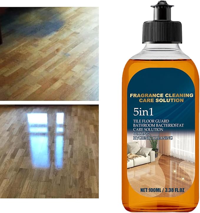 Floor Cleaner Solution, 100ml Mild Cleaner, Effective Deep Cleaning Liquid with Gentle Formula, Hardwood Cleanings Agent with Safe Formula, Home Cleaning Tool, for Tiles Marble Wooden Laminate