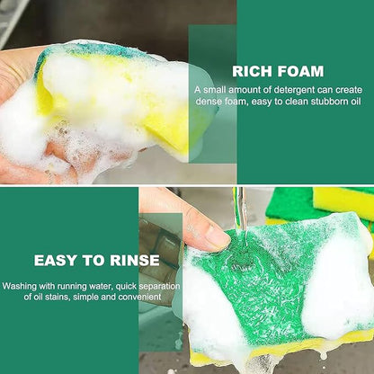 Individually Wrapped Sponges, Kitchen Dishwashing Sponge Bulk, Non Scratch Dishes Scouring Pad Dishcloth, Odor-Free Sponge Wipes for Household Cleaning Dishes Travel Apartments (1000 Pack)