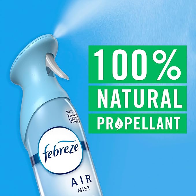 Febreze Air Mist, Air Freshener Spray, Odor Fighting Room Spray, Deodorizer for Home Bathroom Kitchen Office Apartment Dorm Room Classroom, Downy Calm Lavender & Vanilla Bean Scent, 8.1oz (Pack of 3)