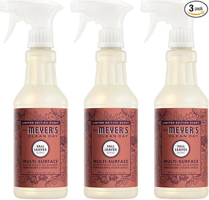 Mrs. MEYER'S CLEAN DAY Multi-Surface Everyday Cleaner, Fall Leaves Scent, 16 Fl Oz Bottle - 3 Pack
