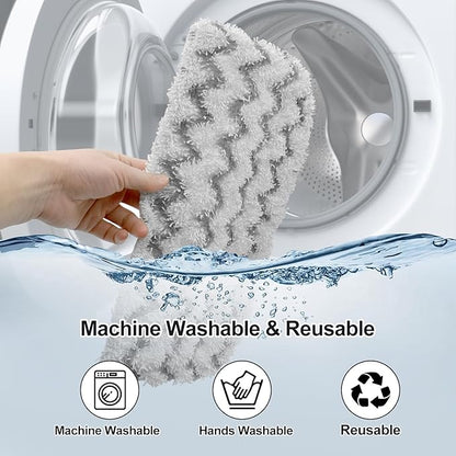 8 Pack Microfiber Steam Mop Replacement Pads for Shark Steam Mop S1000, S1000A, S1000C, S1000WM, S1001C Dirt Grip Steam Mop Pads, Washable & Reusable Microfiber Mop Pads for All Floor Clean