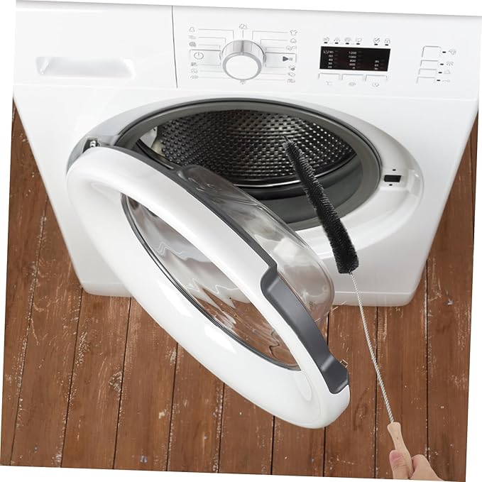 STOBAZA Long Handle Washing Machine Brush Soft Bristles for Deep Cleaning No Assembly Needed Fridge Dryer Vent