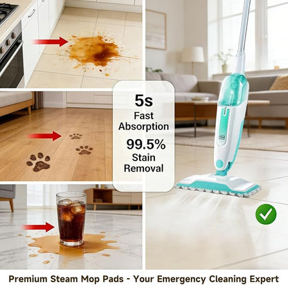 Replacement For Shark Steam Mop Pads: Microfiber Pads For Shark Steam Mop S1000 S2001 S1000A S1000C S1000WM - 50+Repeated Washable 1 Second Absorption Floor Cleaning Steam Mop Reusable Pads 5-Pack