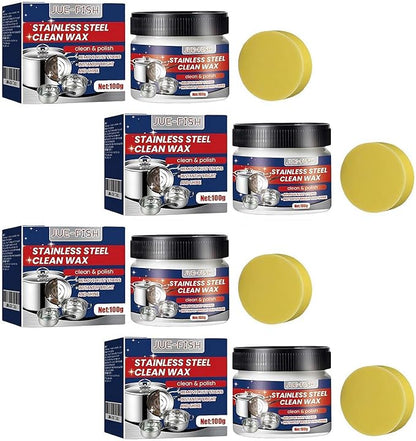 4PCS Stainless Steel Scratch Remover for Appliances, New Magical Nano-Technology Stainless Steels Cleaning Paste, Convenient Appliance Cleaner for Fridge,Stoves,Sinks and Metal Products