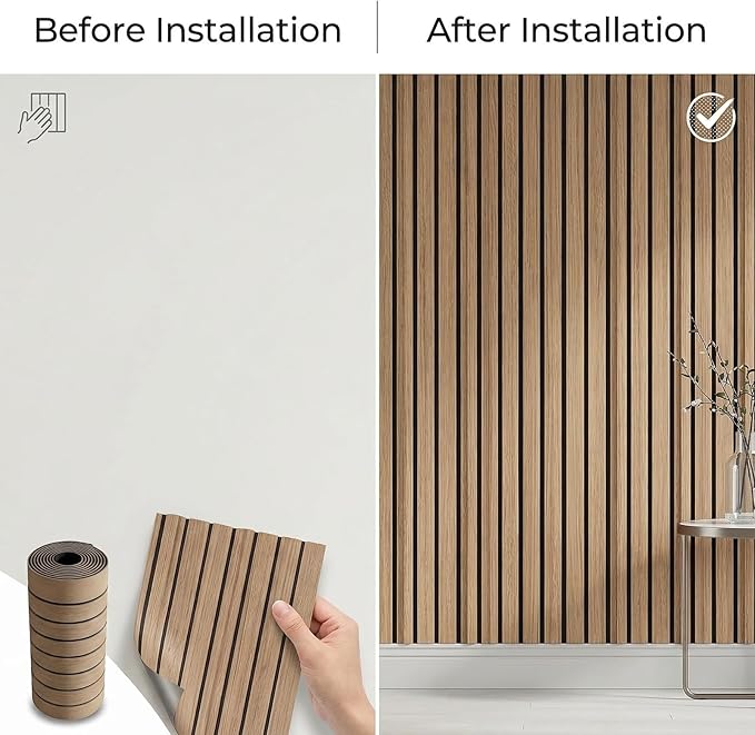 3D Wall Panels Peel and Stick – 15.74" x 236" PVC Faux Texture Wall Covering, Self Adhesive Waterproof DIY Accent Wall for Living Room, Bedroom, Sofa Background & Kitchen Backsplash, Covers 25.8 sq.ft