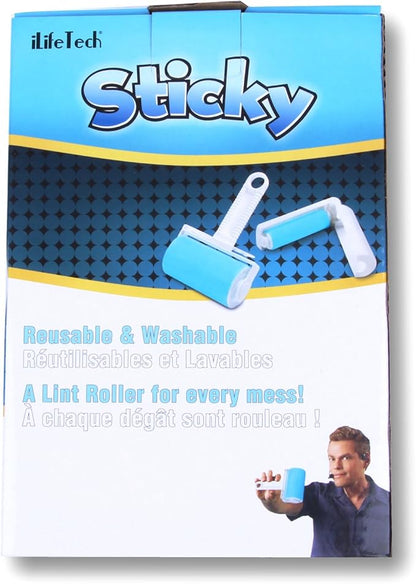 Reusable Sticky Picker Set Cleaner Lint Roller Pet Hair Remover Brush, Blue