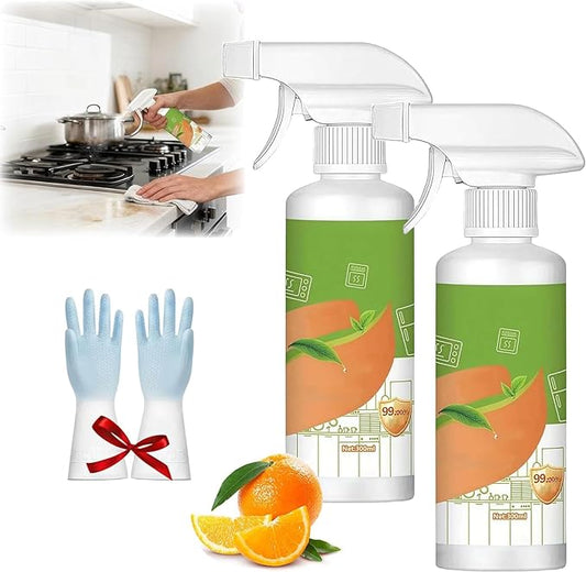 Electrolyzed Ion Kitchen Cleaner Spray, Natural Enzyme Formula Gentle on Appliances, Multifunctional Powerful Kitchen Cleaner for Hold, Oven, Stove, Range Hood, Easy Cleaning Household Items (2)