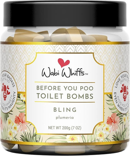 Fizzing Toilet Bombs – Bling | Natural Bathroom Deodorizer | Odor Eliminator Tablets For Freshness & Cleanliness | Eco-Friendly Septic Safe Tablets | 60 Count |