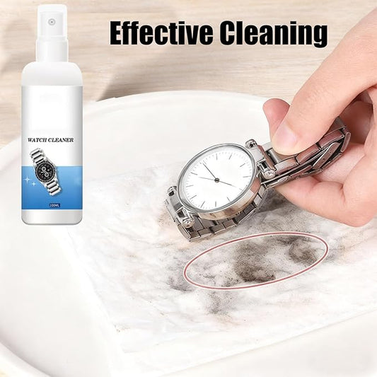 Watch Strap Maintenance Cleaner Spray,Watch Scratch Remover,Quick Jewelry Cleaning Spray,Watch Strap Liquid Suitable for Various Materials (1, 2pcs)
