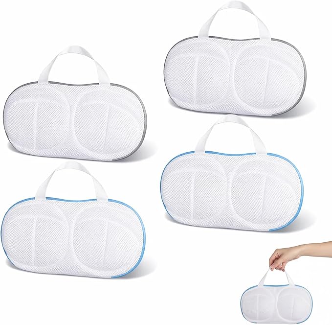 4Pcs Bra Washing Bags for Laundry, Mesh Laundry Bags for Delicates, Garment Bag for Washing Machine Suitable for Protect Clothing From Deformation
