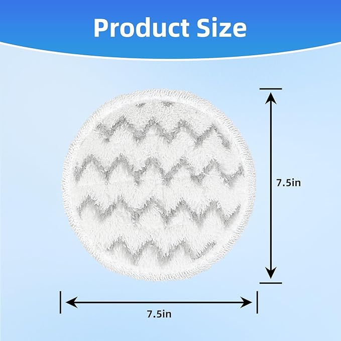 VIEWALL Steam Mop Pads Replacement for Shark S8000 S8001 S8002 S8200 S820 S8201 S7001 S7201 S7000 S7005 S7020 S7001 S7020 7001 S7201 7003 Steam Scrub, Dirt Grip Soft Washable Scrub Pads 8 Pack