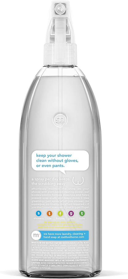 Method Daily Shower Cleaner Spray; Spray and Walk Away - No Scrubbing Necessary; Ylang Ylang Scent; 28 Fl oz (Pack of 8); Packaging May Vary