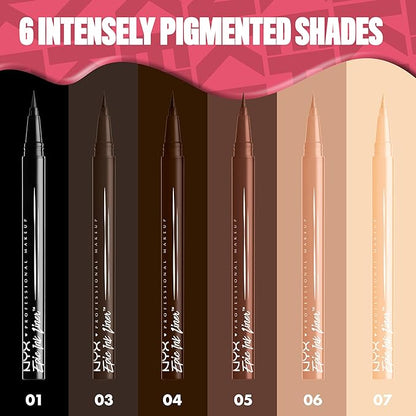 NYX PROFESSIONAL MAKEUP Epic Ink Liner, Waterproof Liquid Eyeliner - Brown, Vegan Formula