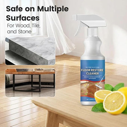Natural Micro-Molecularized Floor Cleaner Spray, 5-in-1 Floor Restore & Polish Cleaner, Multi-Surface Floor Cleaning Spray for Wood, Tile, Marble & Laminate, 5 fl oz (1)