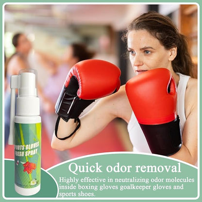 Boxing Glove Deodorizer 30ml, Gym Bag Freshener Spray for Work Boots, Athletic Gear, Gloves, Clothes, Helmets, Shoes, Hockey Equipment, Sports Use