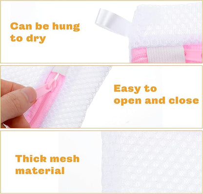 5PCS Laundry Pod Anti-Sticking Bags, Reusable Storage Protective Bags Small Laundry Bag for Detergent Pods & Scent Beads Durable Dissolution Protection