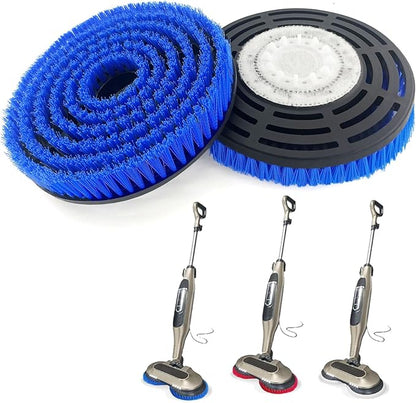 2 Pack S8201 Upgraded Replacement Steam Mop Brush Heads for Shark S8201 S8001 S7001 S7201 S7000 S7005 S7020 Steam Mop & Scrub All-in-One Scrubbing, Dirt Grip Scrub Washable Replacement Brush, Blue
