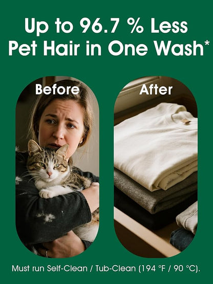 Pet Hair Remover for Laundry - Hair Dissolving Laundry Powder, Laundry Detergent & Stain Remover for Clothes, Dog Hair Remover, Cat Hair Remover, 96.7% Pet Hair Dissolving Rate, 2 Sachets
