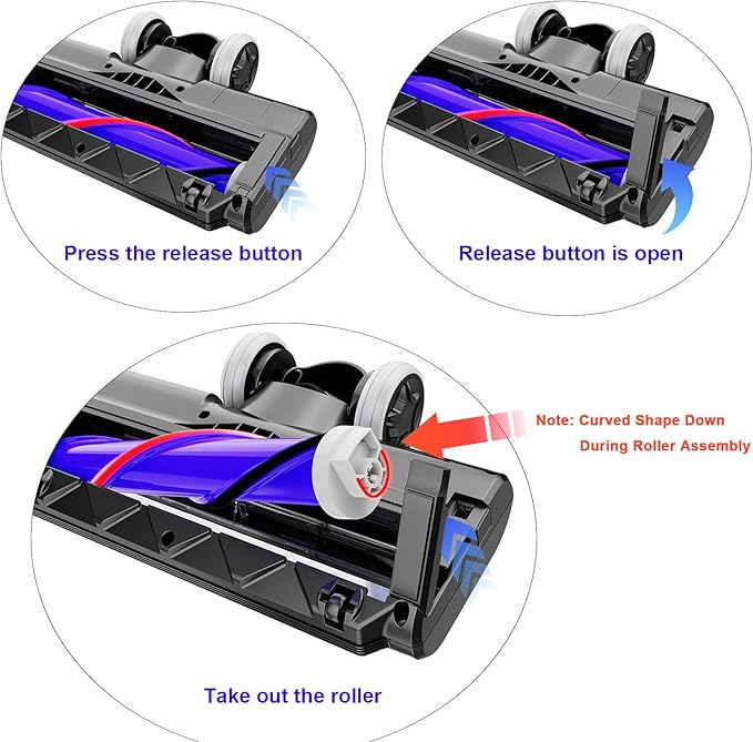 Upgraded Motorhead Vacuum Brush with Headlights for Dyson V6 DC59 DC61 DC74,Motorized Head Replacement Accessories or Parts for Tile,Small Carpet,Rug Cleaning.