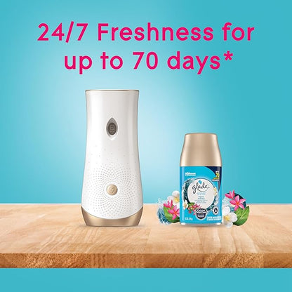 Glade Automatic Spray Refill, Air Freshener for Home and Bathroom, Aqua Waves, 6.2 Oz, 3 Count